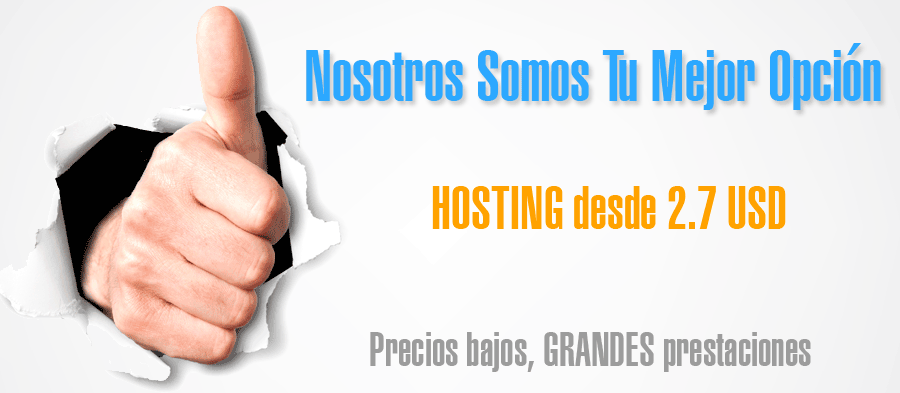 Somos tu mejor opcion en Hosting